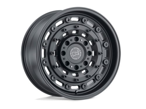 Arsenal - Textured Matte Black - 17"x9.5" W/ 8X165.1mm Bolt Pattern, 4.54" Backspacing, & -18mm Offset Wheel by Black Rhino