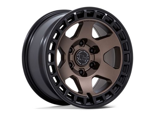 Bahari - Burnt Bronze W/ Matte Blk-Lp - 17"x8.5" W/ 6X139.7mm Bolt Pattern, 5.73" Backspacing, & 25mm Offset Wheel by Black Rhino