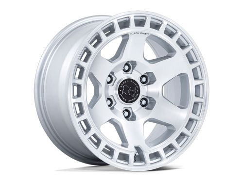 Bahari - Gloss Silver W/ Machined Face - 17"x8.5" W/ 6X139.7mm Bolt Pattern, 4.36" Backspacing, & -10mm Offset Wheel by Black Rhino
