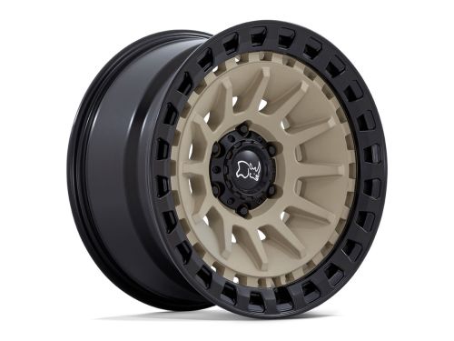 Barrage - Desert Sand On Matte Black - 17"x8.5" W/ 5X127mm Bolt Pattern, 4.36" Backspacing, & -10mm Offset Wheel by Black Rhino