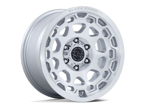 Congo - Gloss Silver W/ Machined Face - 17"x8.5" W/ 5X114.3mm Bolt Pattern, 6.13" Backspacing, & 35mm Offset Wheel by Black Rhino