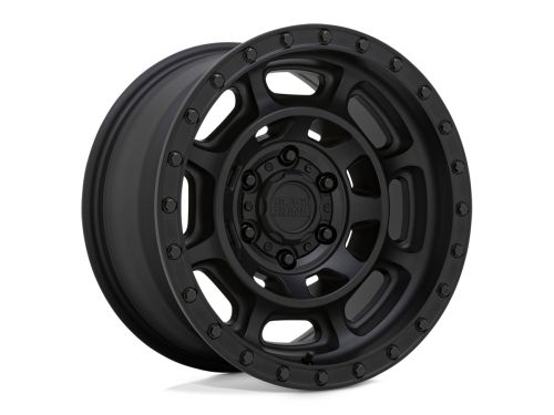 Convoy - Matte Black - 17"x8.5" W/ 6X139.7mm Bolt Pattern, 4.36" Backspacing, & -10mm Offset Wheel by Black Rhino