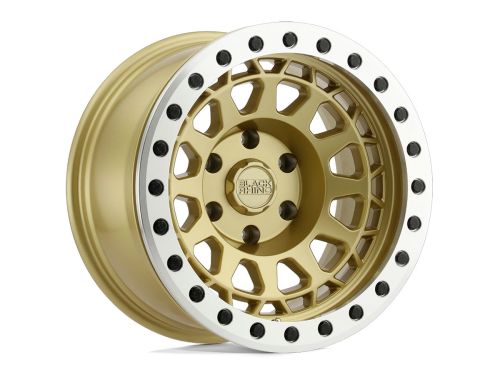 Primm Beadlock - Matte Gold W/ Machined Ring - 17"x8.5" W/ 6X139.7mm Bolt Pattern, 4.75" Backspacing, & 0mm Offset Wheel by Black Rhino