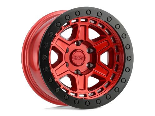 Reno - Candy Red W/ Black Ring & Bolt - 17"x9" W/ 5X127mm Bolt Pattern, 5" Backspacing, & 0mm Offset Wheel by Black Rhino