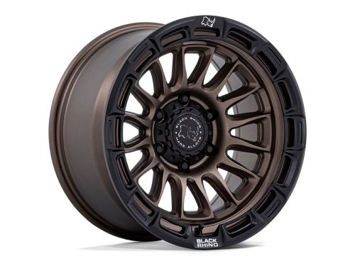 Rival - Burnt Bronze W/ Matte Blk-Lp - 17"x8.5" W/ 5X127mm Bolt Pattern, 5.14" Backspacing, & 10mm Offset Wheel by Black Rhino