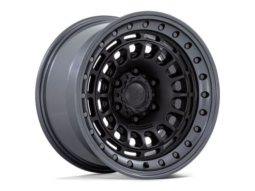 Sahara - Matte Black W/ Gunmetal Lip - 17"x9" W/ 6X139.7mm Bolt Pattern, 4.53" Backspacing, & -12mm Offset Wheel by Black Rhino