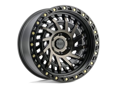 Shredder - Matte Black W/ Mach Dark Tint - 17"x9" W/ 5X127mm Bolt Pattern, 5" Backspacing, & 0mm Offset Wheel by Black Rhino