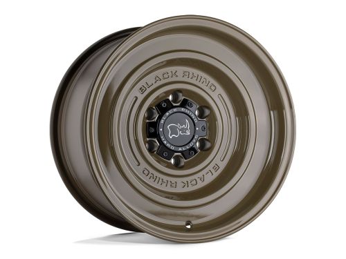 Solid - Gloss Alligator Green - 17"x9.5" W/ 6X139.7mm Bolt Pattern, 4.78" Backspacing, & -12mm Offset Wheel by Black Rhino