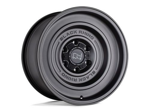 Solid - Matte Gun Black - 17"x9.5" W/ 5X127mm Bolt Pattern, 4.54" Backspacing, & -18mm Offset Wheel by Black Rhino