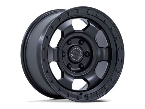 Trooper - Matte Black - 17"x8.5" W/ 5X114.3mm Bolt Pattern, 5.73" Backspacing, & 25mm Offset Wheel by Black Rhino