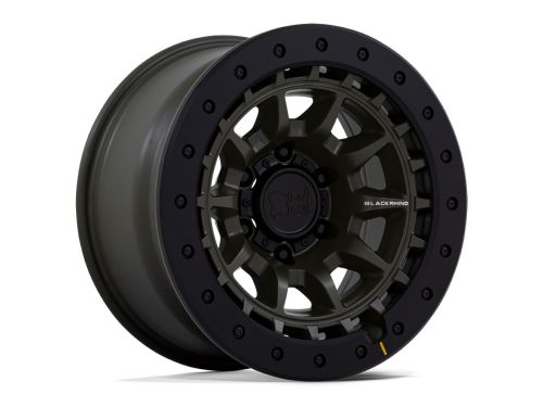 Tusk - Olive Drab Green - 17"x8.5" W/ 6X139.7mm Bolt Pattern, 4.36" Backspacing, & -10mm Offset Wheel by Black Rhino