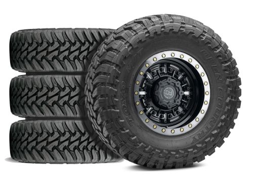 F250/F350 2017-2022 Ford 4WD (w/ 4"-5.5" Lift) - 37x12.50r20 Toyo Open Country MT / 20x9.5 Black Rhino Abrams Gloss Gun Black / Tire & Wheel Package (set of 4)