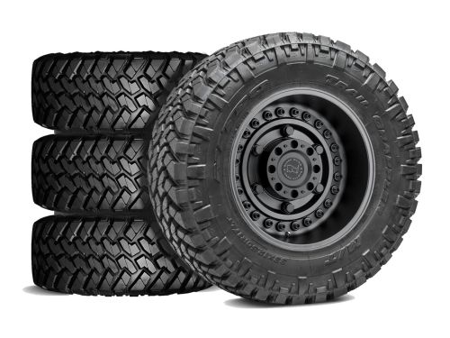 F250/F350 2017-2022 Ford 4WD (w/ 2"-3.5" Lift) - 35x12.50R18 Nitto Trail Grappler MT / 18x9.5 Black Rhino Armory Gun Black / Tire & Wheel Package (set of 4)