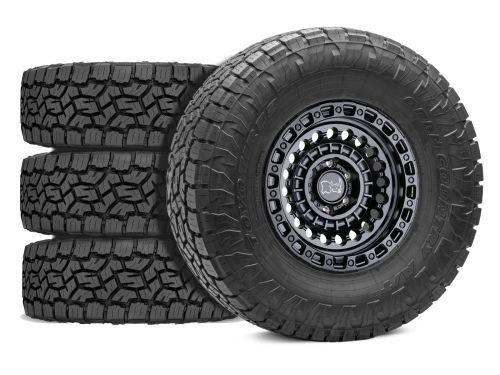 F250/F350 2005-2010 Ford 4WD (w/ 2"-4" Lift) - 35x12.50R20 Toyo Open Country AT III / 20x9.5 Black Rhino Sentinel Matte Black / Tire & Wheel Package (set of 4)