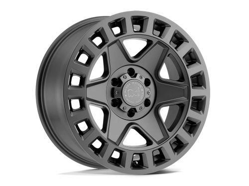 York - Matte Gunmetal - 17"x8" W/ 5X114.3mm Bolt Pattern, 5.88" Backspacing, & 35mm Offset Wheel by Black Rhino