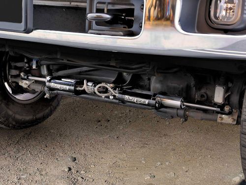 F250/F350 2005-2022 Ford w/4-6" Lift 4WD Dual (Inline) Steering Stabilizer Kit by Fabtech