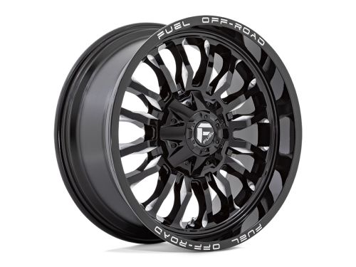Arc D795 - Gloss Black Milled - 20X9 Wheel (w/5x139.7mm Bolt Pattern, 5.04" Backspacing & 1mm Offset) by Fuel