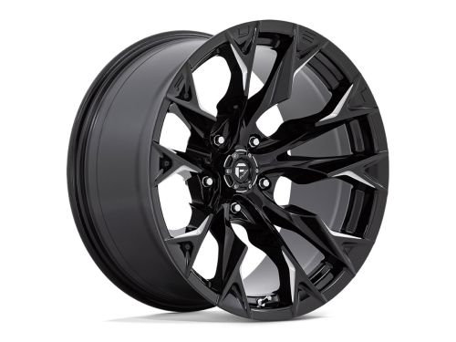 Flame D803 - Gloss Black Milled - 24X12 Wheel (w/5X127mm Bolt Pattern, 4.77" Backspacing & -44mm Offset) by Fuel