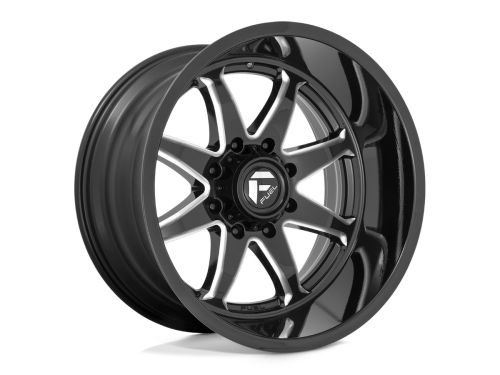Hammer D749 - Gloss Black Milled - 20X9 Wheel (w/8X180mm Bolt Pattern, 5.04" Backspacing & 1mm Offset) by Fuel