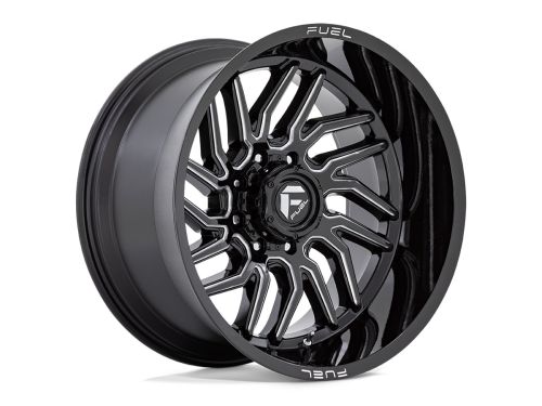 Hurricane D807 - Gloss Black Milled - 20X9 Wheel (w/8X165.1mm Bolt Pattern, 5.79" Backspacing & 20mm Offset) by Fuel
