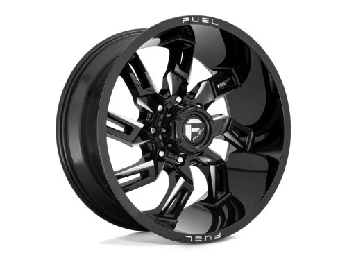 Lockdown D747 - Gloss Black Milled - 20X9 Wheel (w/6X135mm Bolt Pattern, 5.04" Backspacing & 1mm Offset) by Fuel