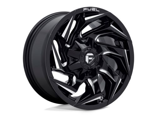 Reaction D753 - Gloss Black Milled - 15X8 Wheel (w/5x114.3mm Bolt Pattern, 3.79" Backspacing & -18mm Offset) by Fuel