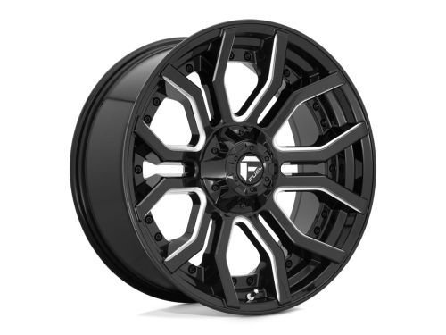 Rage D711 - Gloss Black Milled - 20X9 Wheel (w/6x135mm Bolt Pattern, 5.04" Backspacing & 1mm Offset) by Fuel
