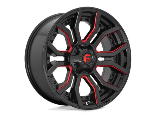 Rage D712 - Gloss Black Red Tinted Clear - 20X9 Wheel (w/5x127mm Bolt Pattern, 5.04" Backspacing & 1mm Offset) by Fuel