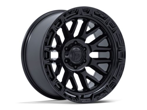 Rail Fc890 - Matte Black (w/Gloss Black Lip) - 17X9 Wheel (w/5X127mm Bolt Pattern, 5.04" Backspacing & 1mm Offset) by Fuel