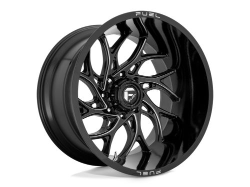 Runner D741 - Gloss Black Milled - 20X9 Wheel (w/6X135mm Bolt Pattern, 5.04" Backspacing & 1mm Offset) by Fuel