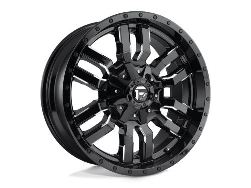 Sledge D595 - Gloss Black Milled - 17X9 Wheel (w/6x135mm Bolt Pattern, 5.08" Backspacing & 2mm Offset) by Fuel