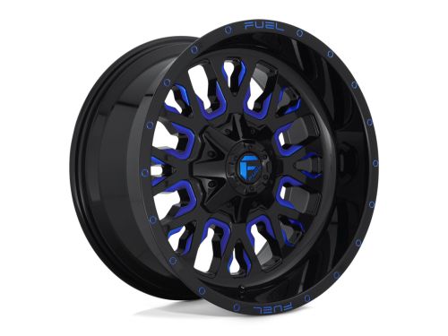 Stroke D645 - Gloss Black Blue Tinted Clear - 17X9 Wheel (w/6x139.7mm Bolt Pattern, 4.53" Backspacing & -12mm Offset) by Fuel