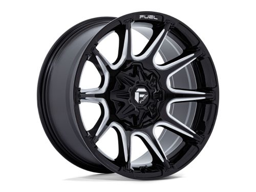 Super C Fc880 - Gloss Black Milled - 20X9 Wheel (w/6x135mm Bolt Pattern, 5.04" Backspacing & 1mm Offset) by Fuel