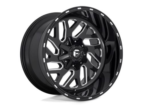 Triton D581 - Gloss Black Milled - 22X10 Wheel (w/6x139.7mm Bolt Pattern, 4.75" Backspacing & -19mm Offset) by Fuel