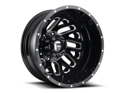 Triton D581 - Gloss Black Milled - 20X8.25 Wheel (w/8X210mm Bolt Pattern, -3.05" Backspacing & -195mm Offset) by Fuel