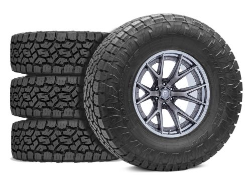 Sierra 2500HD/3500HD 2011-2019 GMC 4WD (w/6.5"-8" Lift) - 37X12.50R20 Toyo Open Country A/T 3 / 20x9 Fuel Catalyst Platinum With Chrome Lip / Tire & Wheel Package (set of 4)
