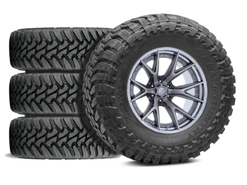 Sierra 2500HD/3500HD 2011-2019 GMC 4WD (w/6.5"-8" Lift) - 37X12.50R20 Toyo Open Country M/T / 20x9 Fuel Catalyst Platinum With Chrome Lip / Tire & Wheel Package (set of 4)