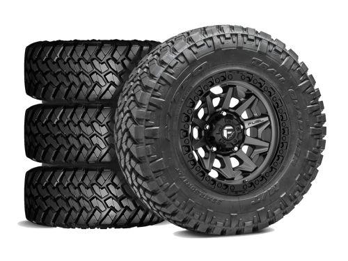 F250/F350 2017-2022 Ford 4WD (w/ 2"-3.5" Lift) - 35x12.50R18 Nitto Trail Grappler MT / 18x9 Fuel Covert Matte Gunmetal / Tire & Wheel Package (set of 4)