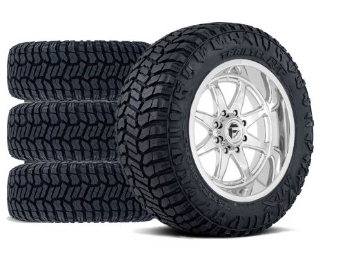 Sierra 2500HD/3500HD 2011-2019 GMC 4WD (w/6.5"-8" Lift) - 37x12.50R20 Avix TrailTek R/T / 20x9 Fuel Hammer Chrome / Tire & Wheel Package (set of 4)