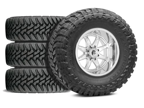 Sierra 2500HD/3500HD 2011-2019 GMC 4WD (w/6.5"-8" Lift) - 37X12.50R20 Toyo Open Country M/T / 20x9 Fuel Hammer Chrome / Tire & Wheel Package (set of 4)