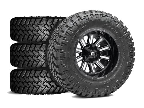Sierra 2500HD/3500HD 2011-2019 GMC 4WD(w/3"-5" Lift) - 35x11.50R20 NItto Trail Grappler M/T / 20x9 Fuel Hardline Gloss Black Milled / Tire & Wheel Package (set of 4)
