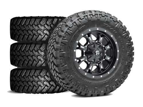 F250/F350 2023-2026 Ford 4WD (w/ 4"-6" Lift) - 37x12.50R18 Nitto Trail Grappler MT / 18x9 Fuel Krank Matte Black Milled / Tire & Wheel Package (set of 4)