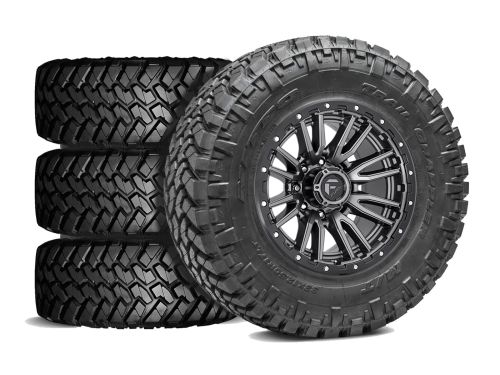 F250/F350 2023-2026 Ford 4WD (w/ 4"-6" Lift) - 37x12.50r20 Nitto Trail Grappler MT / 20x9 Fuel Rebel Matte Gunmetal / Tire & Wheel Package (set of 4)