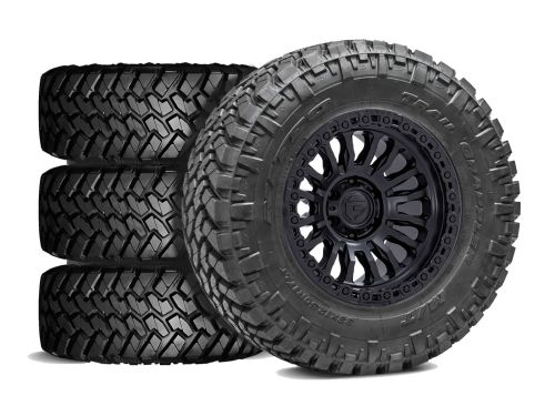 F250/F350 2023-2026 Ford 4WD (w/ 2"-3.5" Lift) - 35x12.50R18 Nitto Trail Grappler MT / 18x9 Fuel Rincon Matte Black / Tire & Wheel Package (set of 4)
