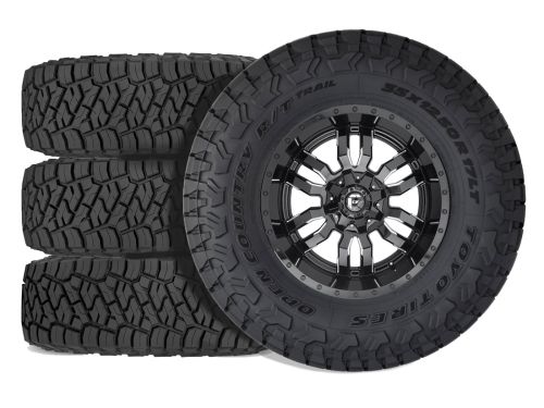 Silverado 2500HD/3500HD 2020-2026 Chevy 4WD (w/ 5"-6.5" Lift) - 37x12.50R20 Toyo Open Country RT Trail / 20x9 Fuel Sledge Gloss Black Milled / Tire & Wheel Package (set of 4)