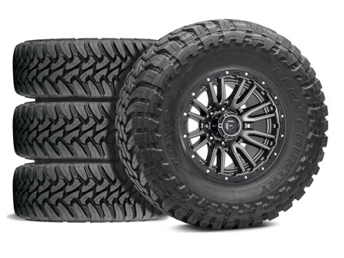 F250/F350 2017-2022 Ford 4WD (w/ 4"-5.5" Lift) - 37x12.50r20 Toyo Open Country MT / 20x9 Fuel Rebel Matte Gunmetal / Tire & Wheel Package (set of 4)