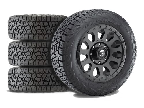 Sierra 2500HD/3500HD 2020-2026 GMC 4WD (w/ 2"-3.5" Lift) - 275/65R20 Nitto Terra Grappler G3 / 20x9 Fuel Vector Matte Black / Tire & Wheel Package (set of 4)