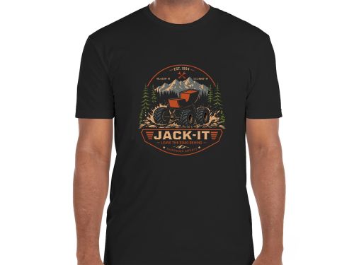 Men's T-Shirt - Black by Jack-It (w/Lifestyle Logo - 2026 version)