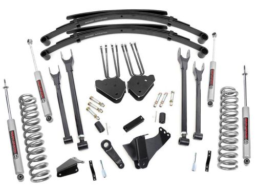 8" 2005-2007 Ford F250/F350 Diesel 4WD 4-Link Lift Kit w/ Leafs by Rough Country