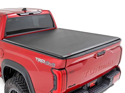 2022-2026 Toyota Tundra (with 5' 7" bed) Soft Roll-Up Tonneau Cover by Rough Country